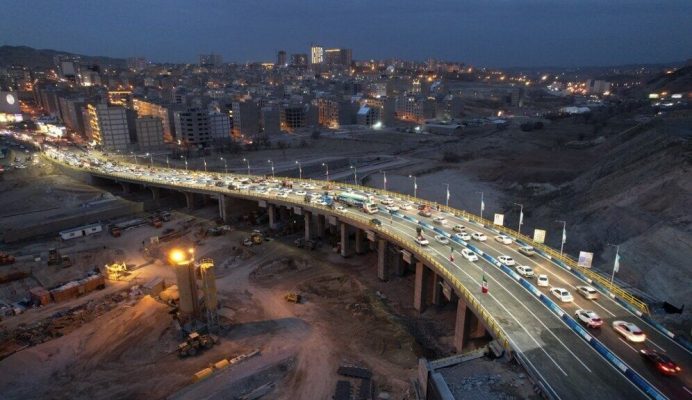 بهره برداری از بزرگ ترین پل بتنی در تبریز