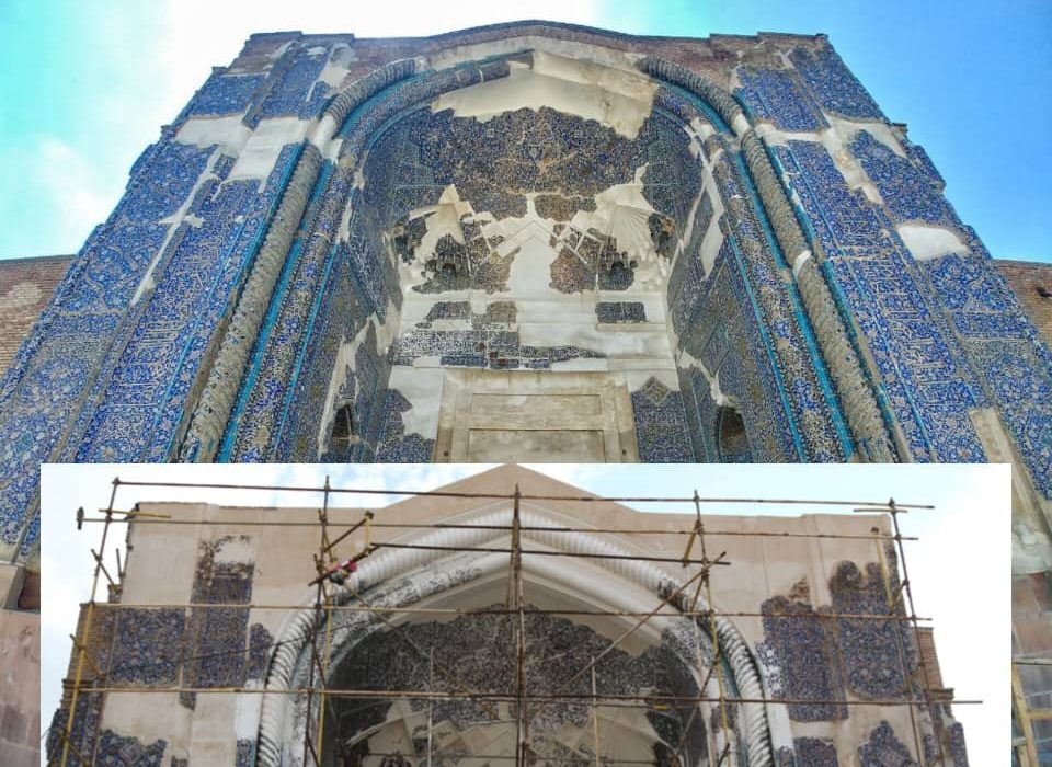اختصاصی/زدودن هویت ۶۰۰ ساله از بنای مسجد کبود تبریز/جنایتی نابخشودنی!/فیلم