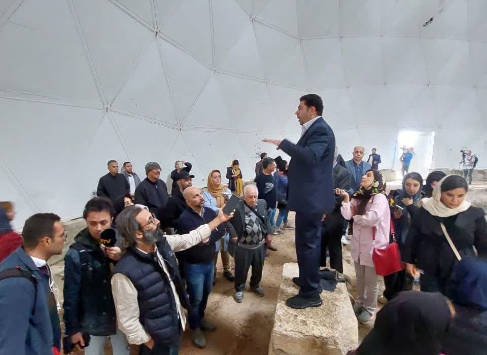 بازدید خبرنگاران رسانه های خارجی و داخلی از جاذبه ها و آثار باستانی شهرستان مراغه