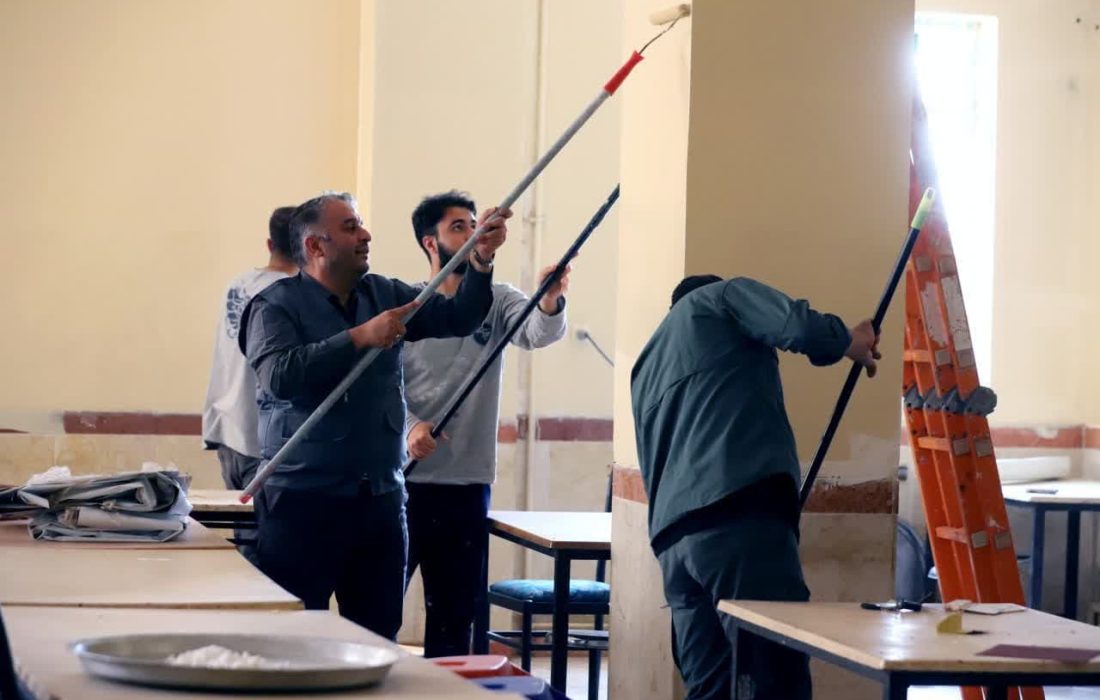 جهاد با رنگ زندگی؛ مدارس چاراویماق در مسیر شادابی