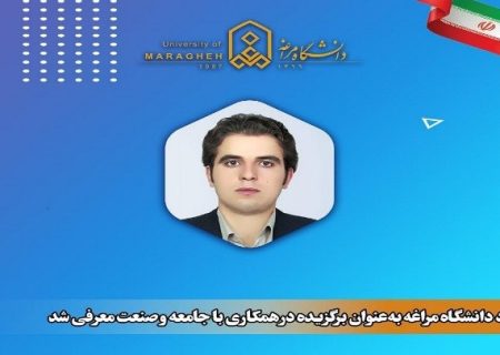 معرفی استاد دانشگاه مراغه به عنوان برگزیده جامعه و صنعت در کشور