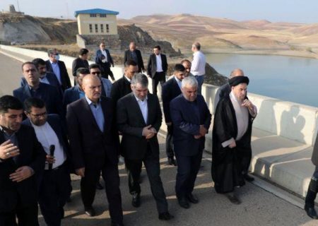 بازدید وزیر جهاد کشاورزی از سد سهند شهرستان هشترود
