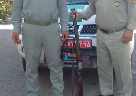 دستگیری شکارچی متخلف در اراضی روستای اسباران سراب در عملیات شبانه