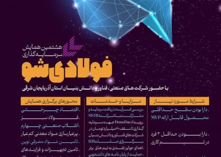برگزاری رویداد سرمایه گذاری «فولادی شو» از سوی پارک علم و فناوری استان