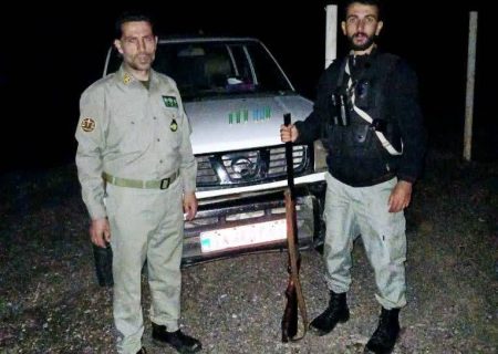پایان تعقیب در ارسباران؛ شکارچی غیرمجاز با سلاح شکاری به دام افتاد