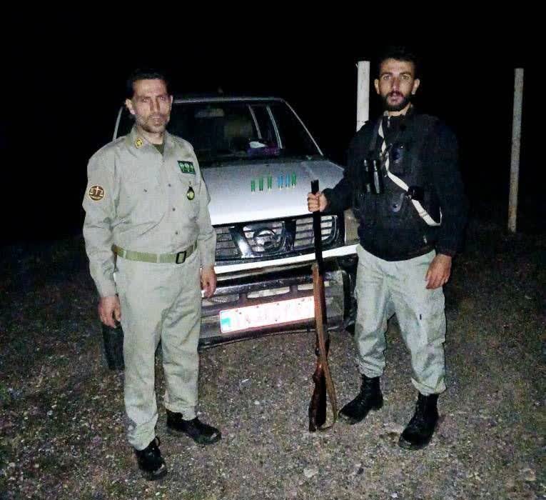 پایان تعقیب در ارسباران؛ شکارچی غیرمجاز با سلاح شکاری به دام افتاد